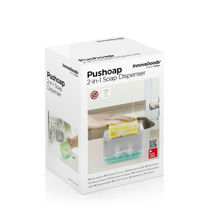 2-in-1 pesuaineannostelija keittiön altaaseen Pushoap InnovaGoods