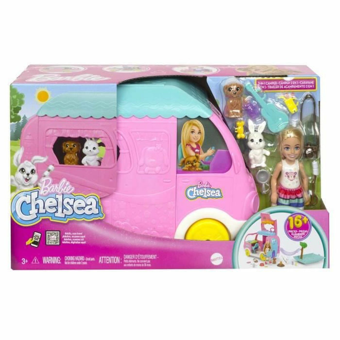 Vauvanukke Barbie Chelsea motorhome barbie car box
