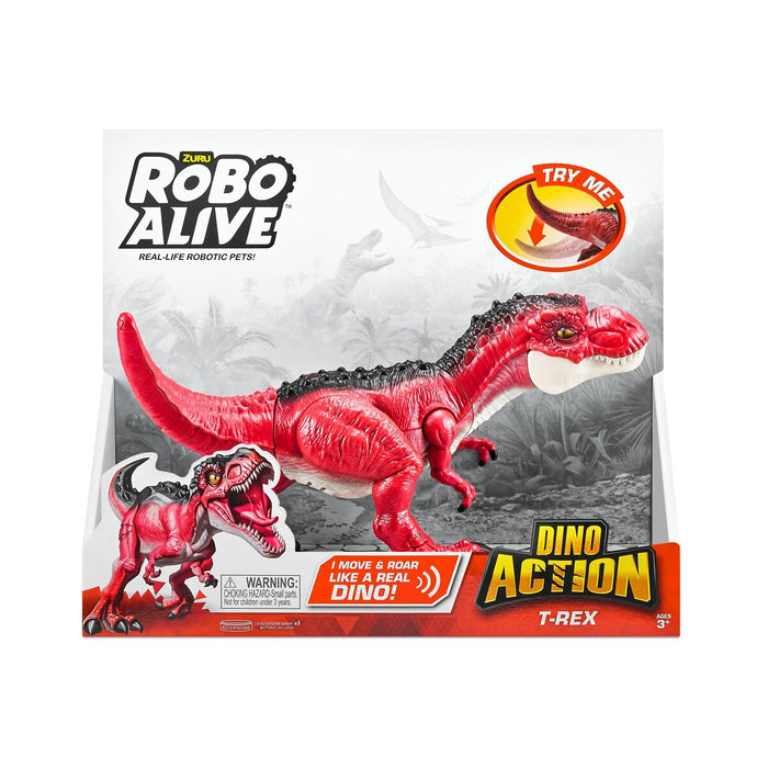 Dinosaurus Zuru Robo Alive: Dino Action T- Rex Punainen Figuuri, jossa liikkuvat raajat