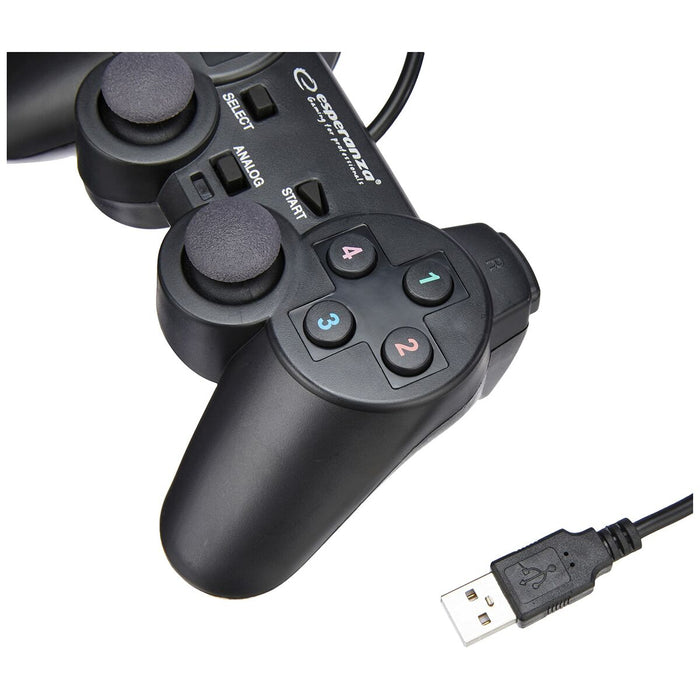 Peliohjain Esperanza EG102 USB 2.0 Musta PC PlayStation 3