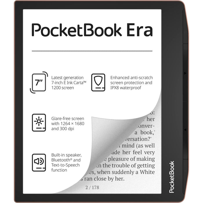 E-lukulaite PocketBook 700 Era Copper Musta 64 GB 7"