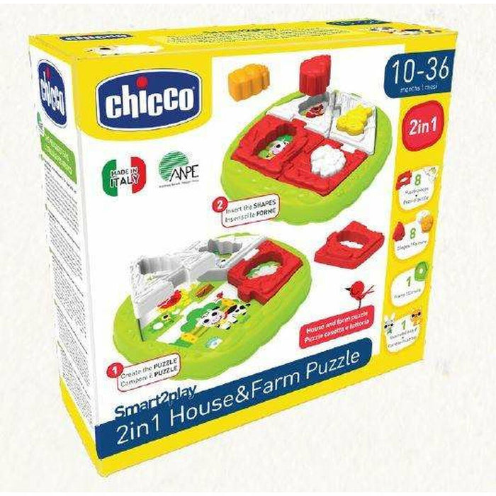 3D-palapeli Chicco House & Farm 2-in-1 18 Kappaletta 23,2 x 3,7 x 23,2 cm