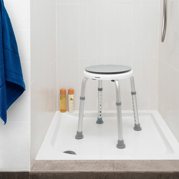 Pyörivä ja säädettävä kylpyhuonejakkara Roshawer InnovaGoods Valkoinen (Kunnostetut Tuotteet B)