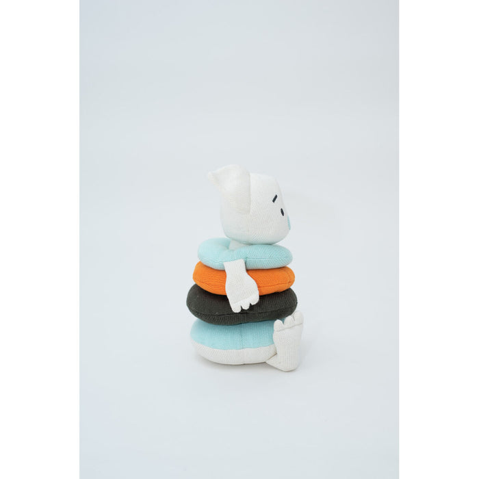 Pehmolelu Crochetts Bebe Sininen Valkoinen Hiiri 28 x 32 x 19 cm