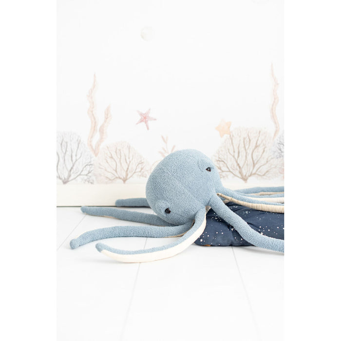 Pehmolelu Crochetts OCÉANO Sininen Valkoinen Mustekala Meduusa 40 x 95 x 8 cm 3 Kappaletta