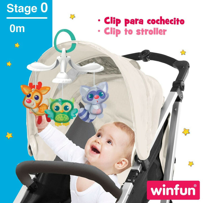 Mobile vauvansänkyyn Winfun 3-in-1 eläimet Muovinen 31,5 x 42 x 20 cm (2 osaa)
