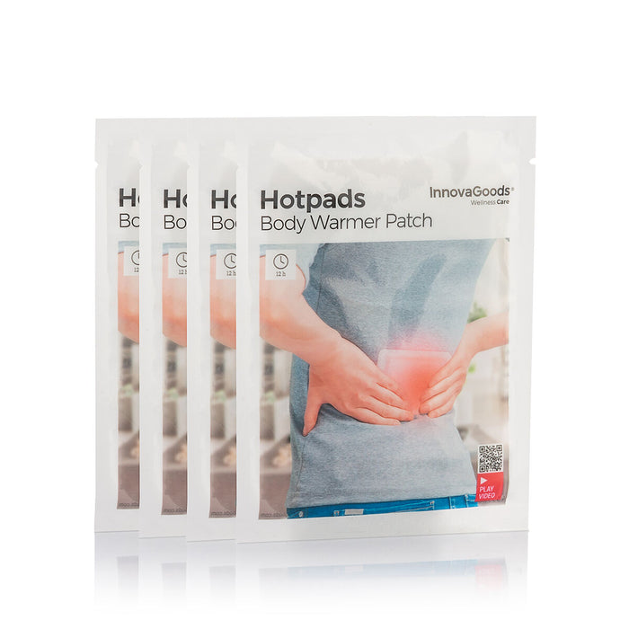 Kehon lämpötarralaput Hotpads InnovaGoods (4 Kpl pakkaus)